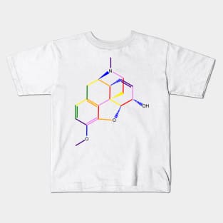 Codeine Molecule Rainbow Chemistry Kids T-Shirt